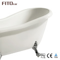 High Quality Adult Used Soaking Freestanding Acrylic Claw Foot Bathtub